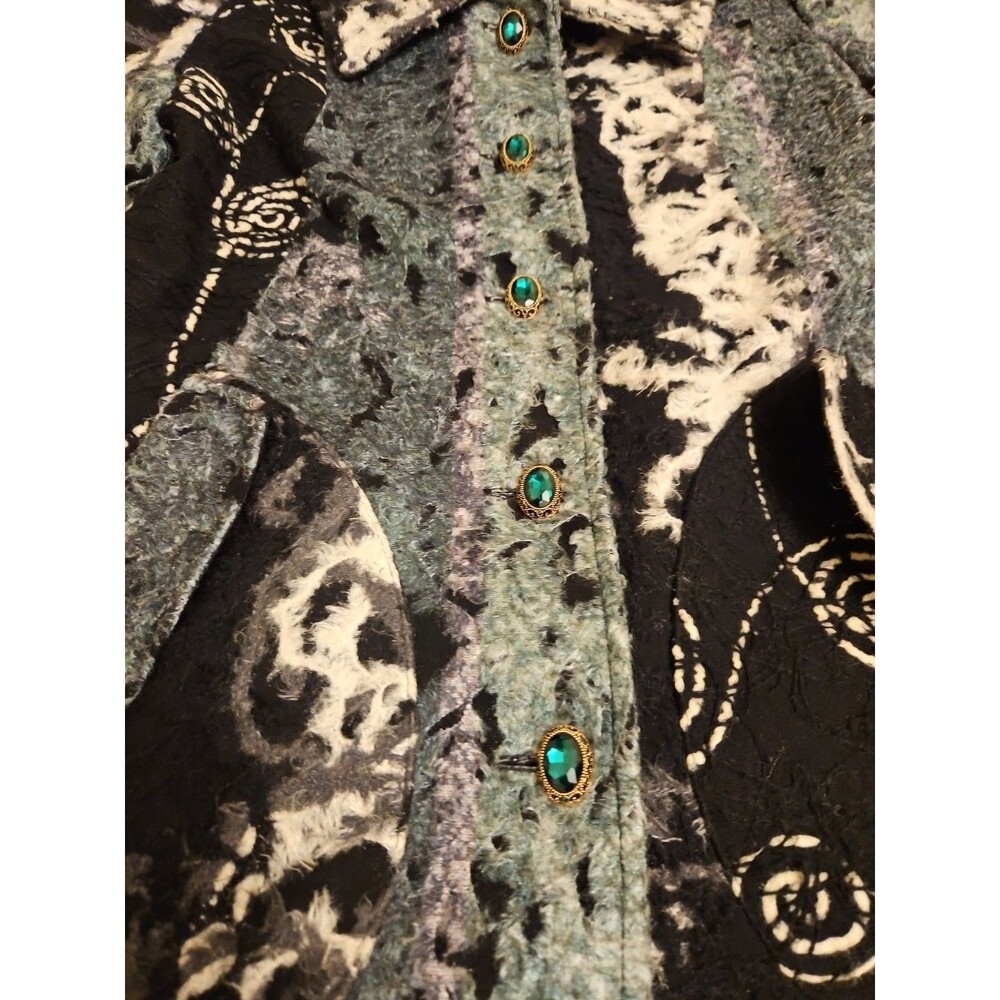 Pura Vida Womens Artistic Colorful Patchwork Jacket, Size Large - Picture 3 of 11